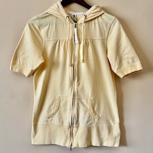 Converse Yellow Short Sleeve Hoodie